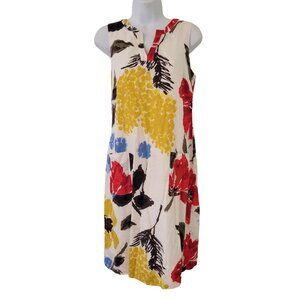 Boden‎ 8L Watercolor Floral Mini Shift Notch V Neck Summer EVERYDAY TUNIC DRESS